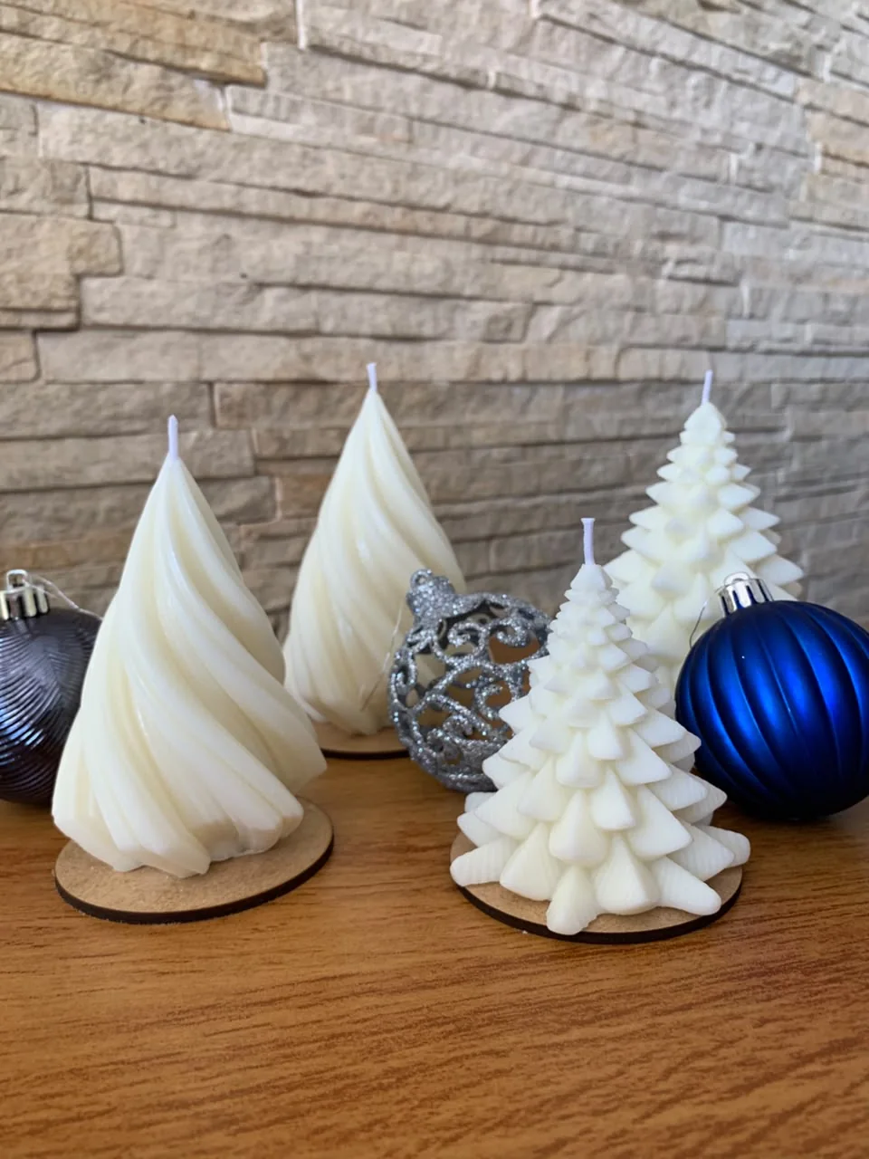 Velas artesanais customizadas para o Natal